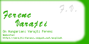 ferenc varajti business card